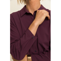 Expresso Blouse Travel Fudge Dark Red